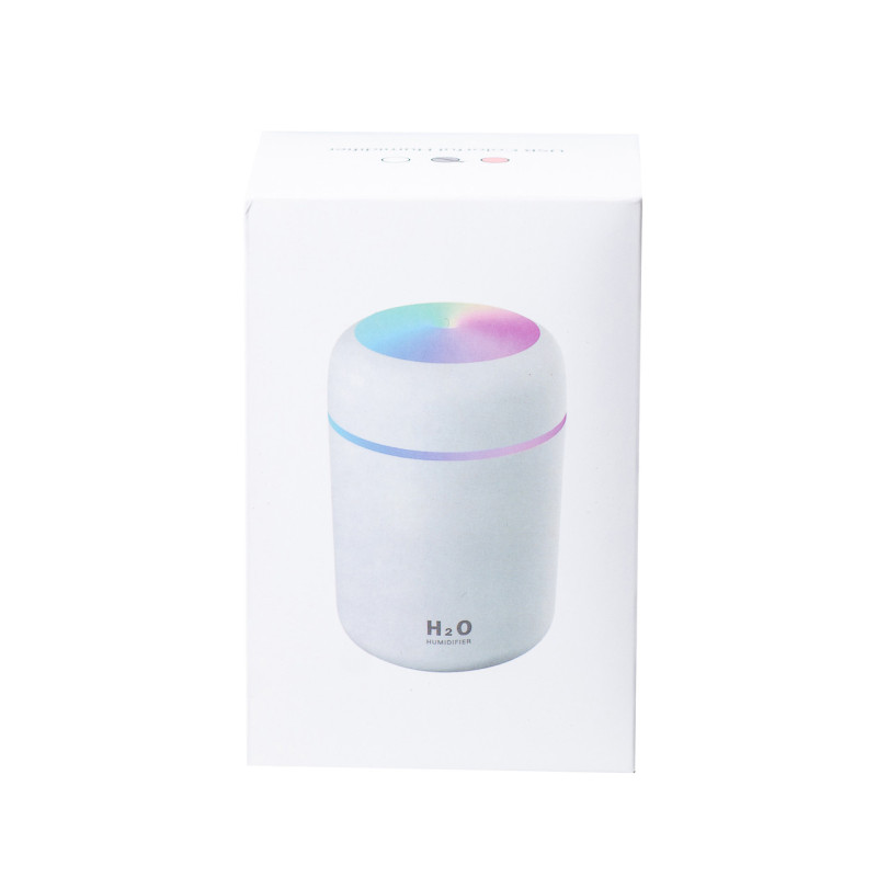 Зволожувач повітря для дому портативний USB 350 мл ароматичний дифузор з підсвічуванням Сірий