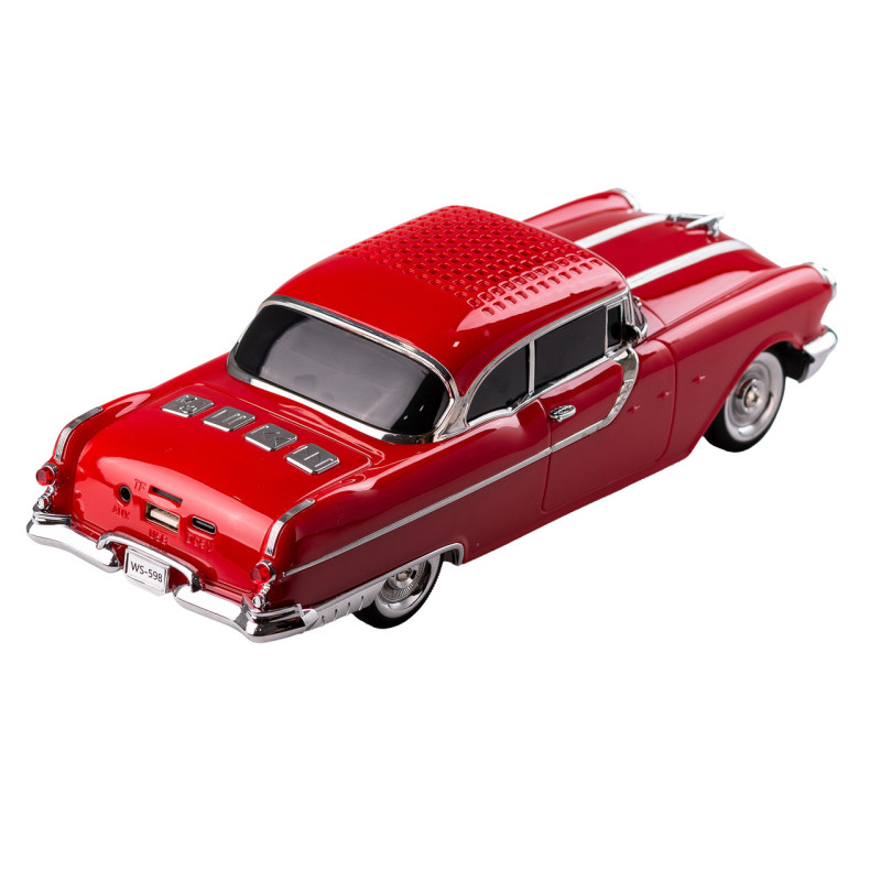 Портативна колонка Bluetooth бездротова у формі машинки 10 Вт потужна Червоний