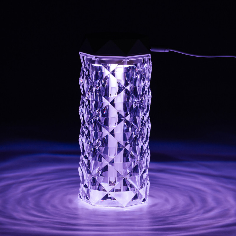 Зволожувач повітря Crystal з лампою для дому портативний USB 400 мл ароматичний дифузор з підсвічуванням