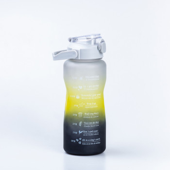 Пляшка для води набір 3в1 дозатором Веселка 0.3л 0.7л 2л Сірий