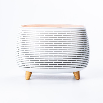 Зволожувач повітря для дому портативний з підсвічуванням та імітацією диму аромадифузор Білий