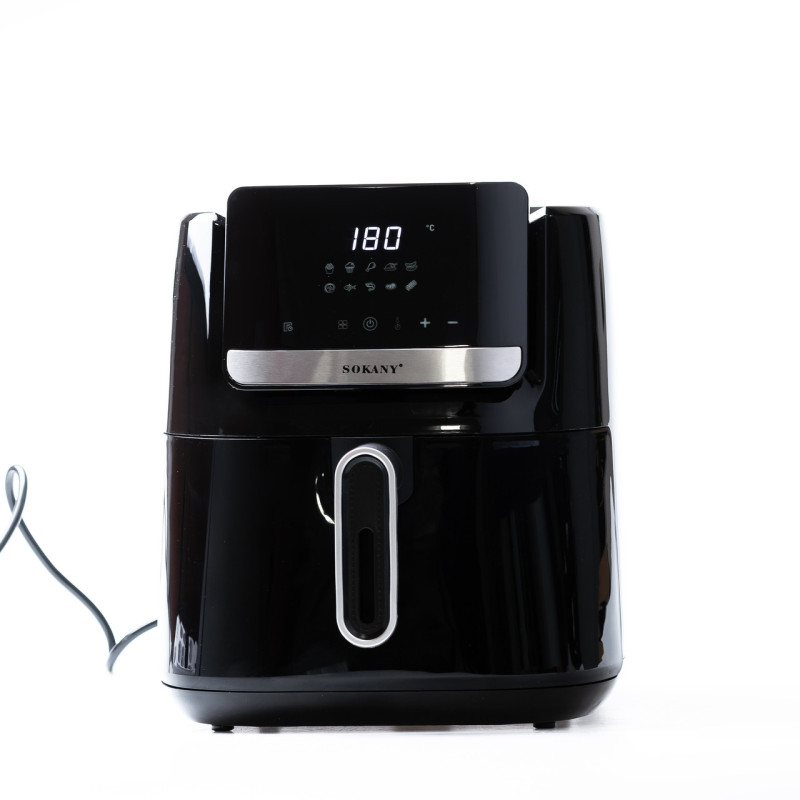 Аерофритюрниця електрична аерогриль 8.5 л 1800 Вт температура до 200 °C і таймер SOKANY