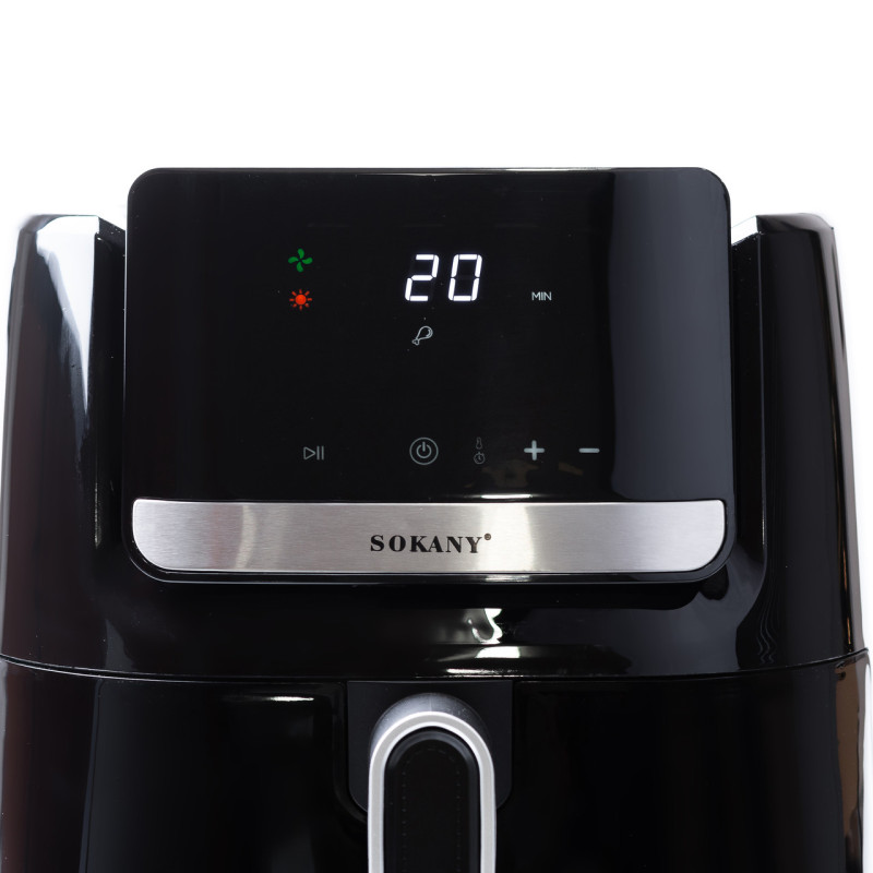 Аерофритюрниця електрична аерогриль 8.5 л 1800 Вт температура до 200 °C і таймер SOKANY