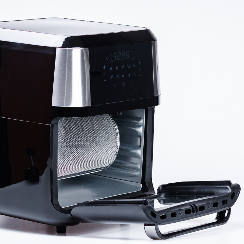 Аерофритюрниця електрична аерогриль 12 л 1800 Вт температура до 200 °C і таймер SOKANY