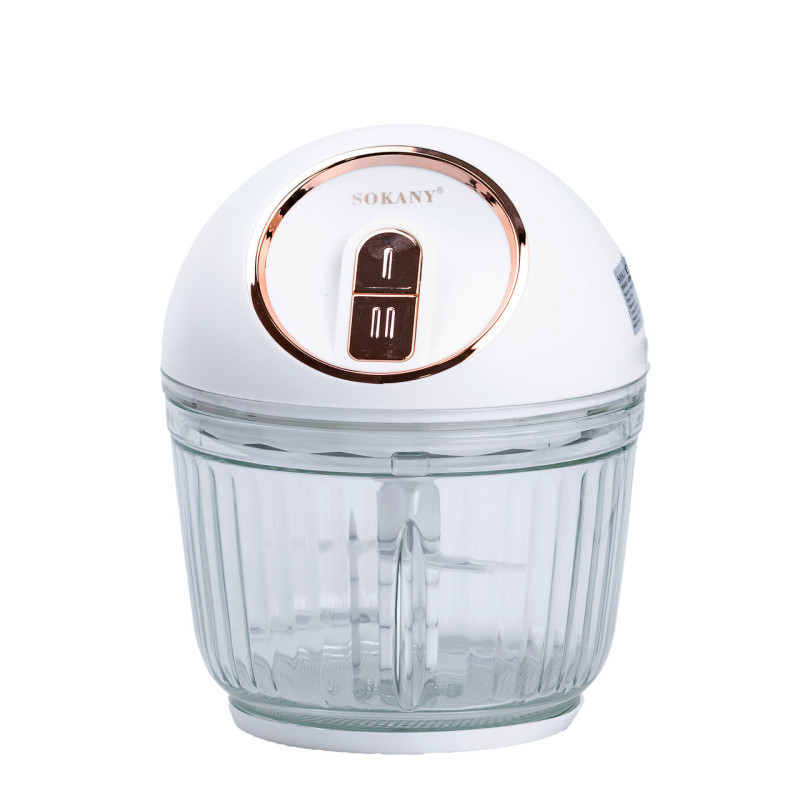Блендер чопер подрібнювач 750 Вт 2.5 л м'ясорубка на 2 леза і 2 режими швидкості Sokany