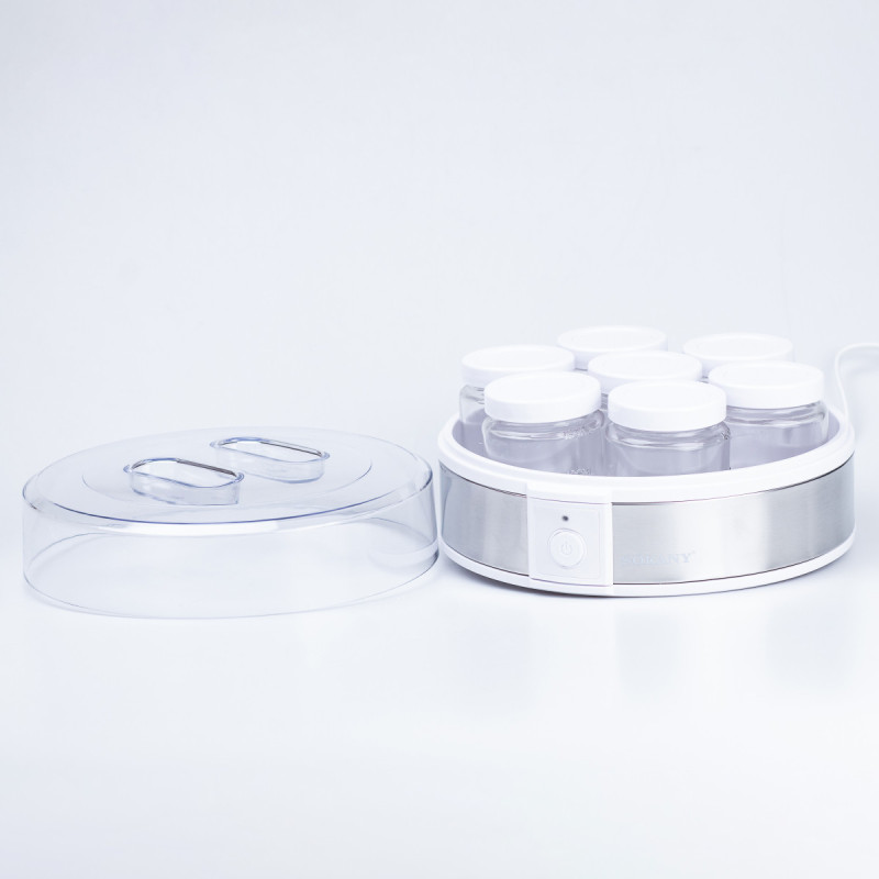 Йогуртниця електрична 20 Вт 7 баночок по 180 мл і таймер Sokany