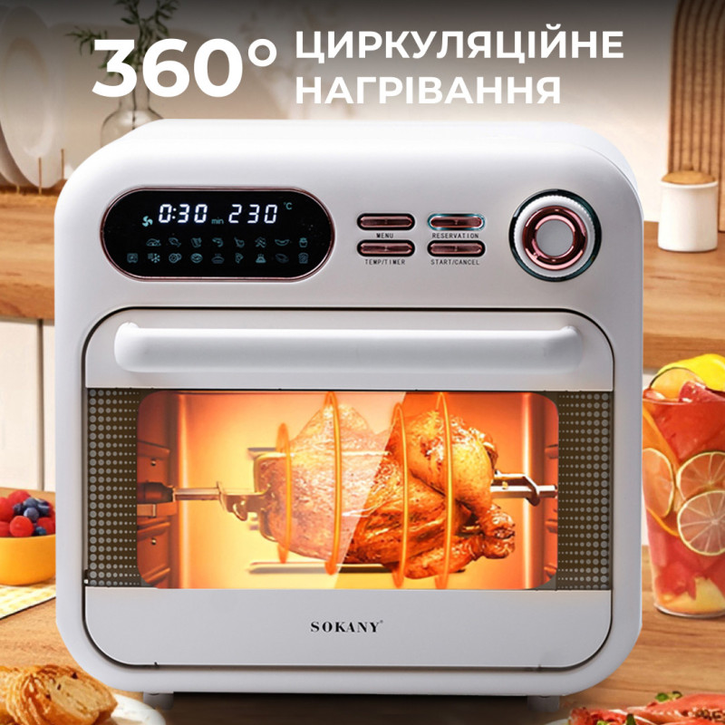 Духовка електрична настільна 1800 Вт 18 л електропіч для дому з таймером