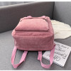 Стильний та практичний вельветовий сумка-рюкзак для дівчат. Рожевий