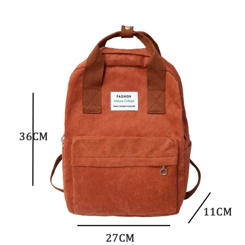 Стильний та практичний вельветовий сумка-рюкзак для дівчат. Рожевий