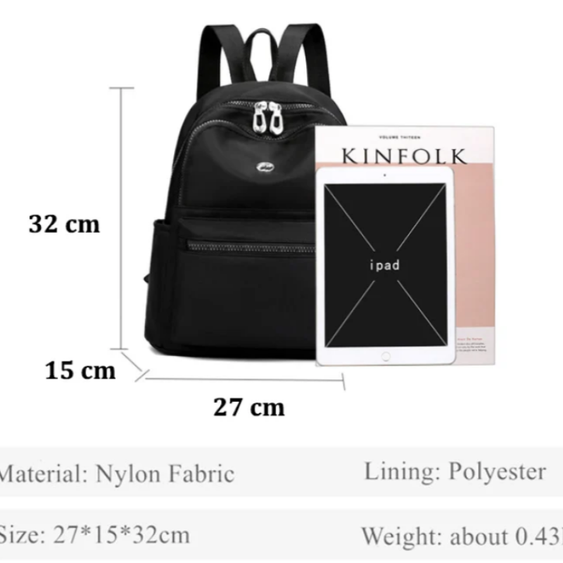 Водонепроникний нейлоновий рюкзак. Жіноча повсякденна сумка. Дорожній рюкзак. Синій