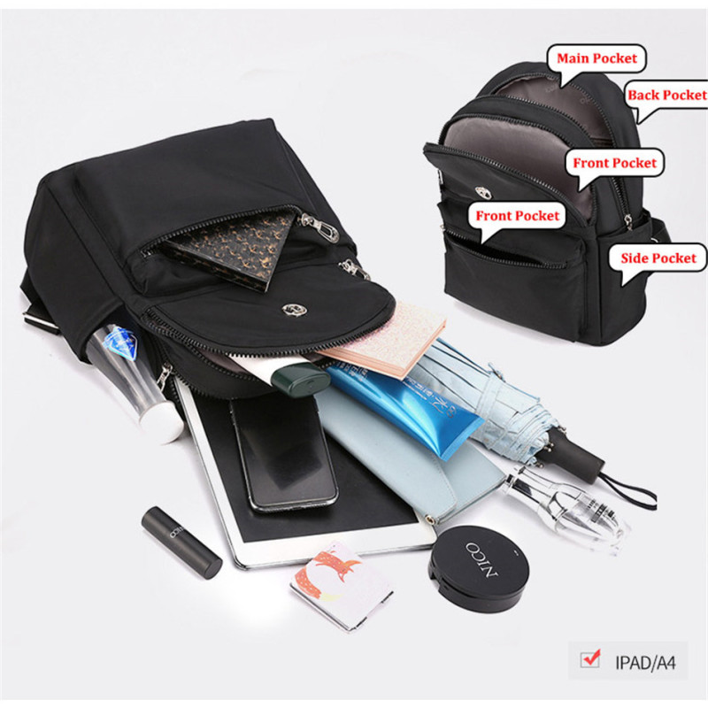 Водонепроникний нейлоновий рюкзак. Жіноча повсякденна сумка. Дорожній рюкзак. Зелений