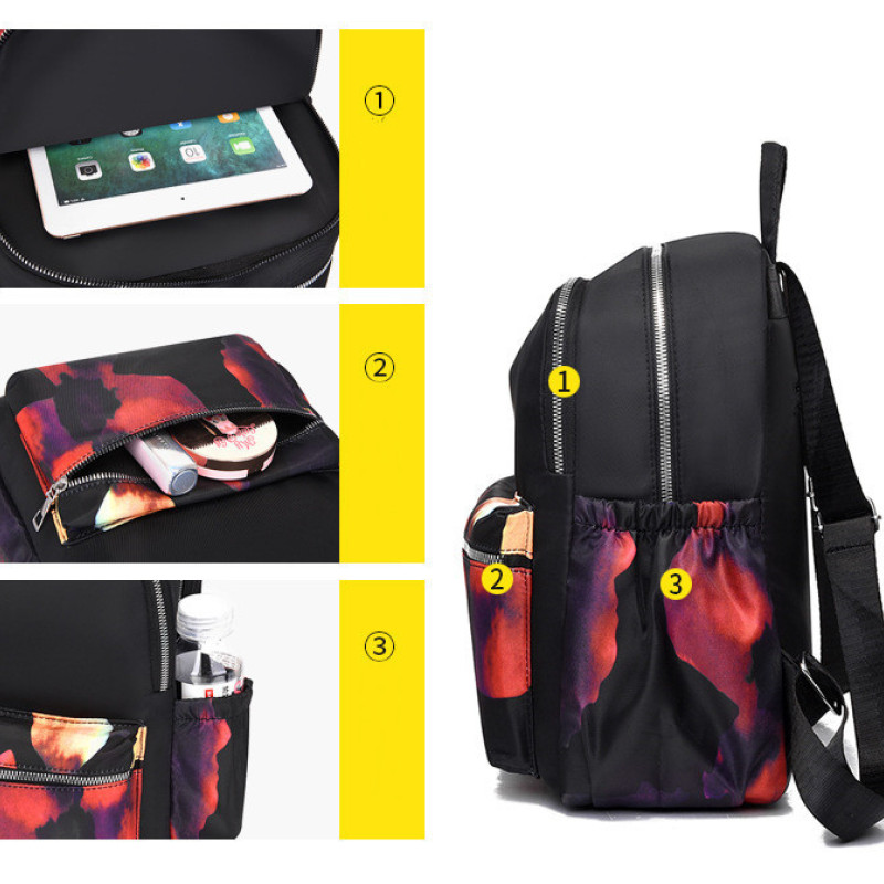 Водонепроникний нейлоновий рюкзак. Повсякденна сумка. Дорожній рюкзак. Чорний