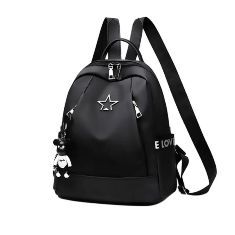 Жіночий рюкзак з тканини оксфорд. Для роботи, навчання, повсякденного життя та подорожей. Чорний