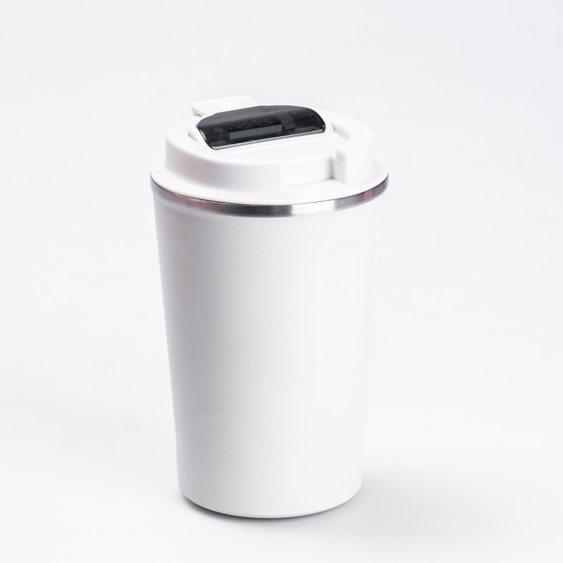 Термос із нержавіючої сталі 380 мл із датчиком температури термокружка до 12 годин Бежевий