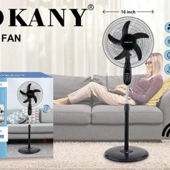 Вентилятор електричний підлоговий 3 швидкості 5 металевих лопастей Sokany вентилятори підлогові