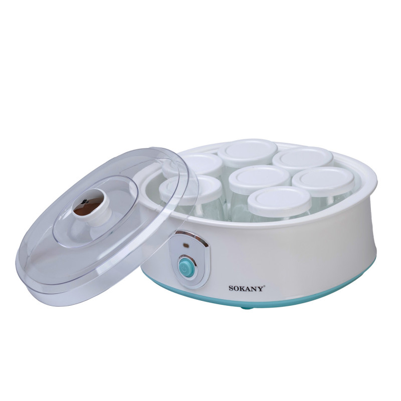 Йогуртниця електрична з баночками та таймером Sokany Yogurt Maker електрична йогуртниця