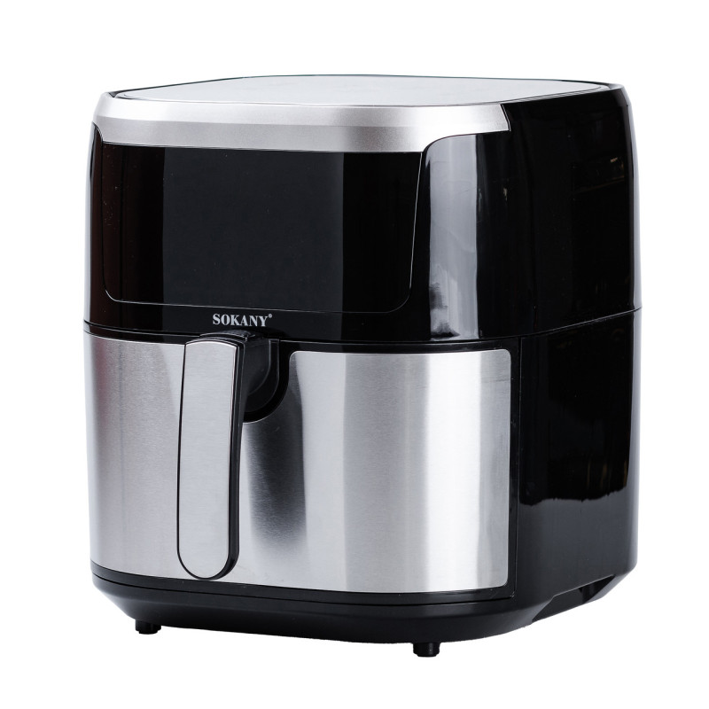 Аерофритниця електрична чаша на 8.8 л SOKANY аерогриль з таймером та терморегулятором 1200 Вт