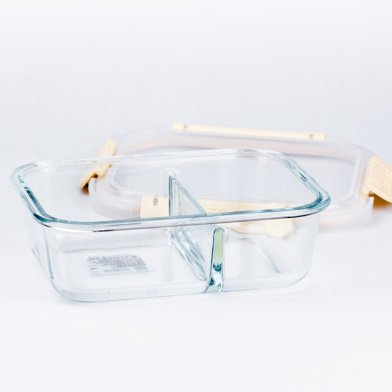 Контейнер для еды Fresh прямоугольный на 1 литр Бежевий