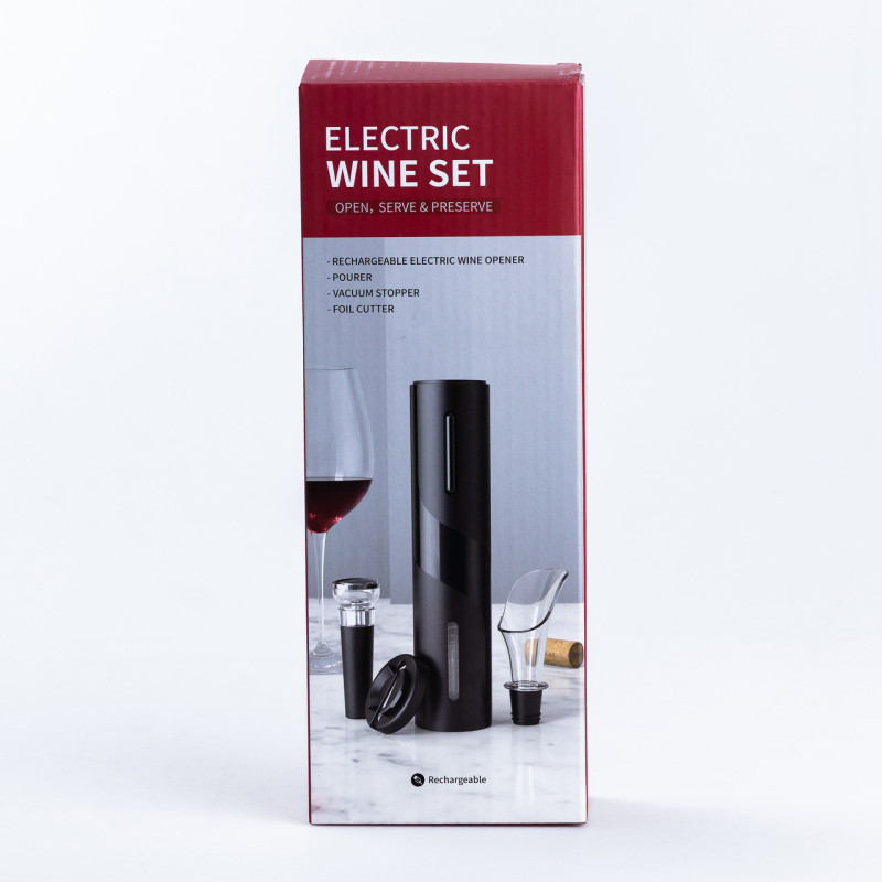 Штопор електричний у комплекті з підставкою на акумуляторі