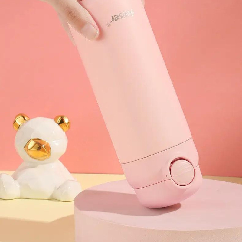 Термос металевий 280 мл термокухоль із нержавіючої сталі до 12 годин Рожевий