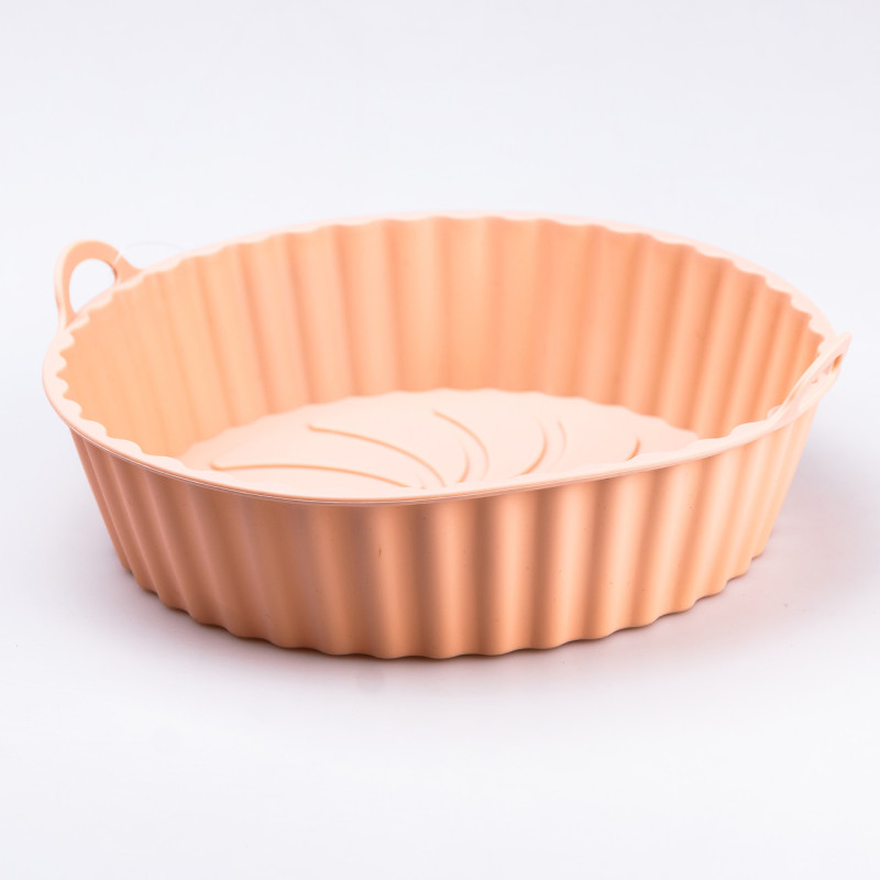 Форма для випікання силіконова 5 х 20 см кругла кондитерська 1 літр Персикова